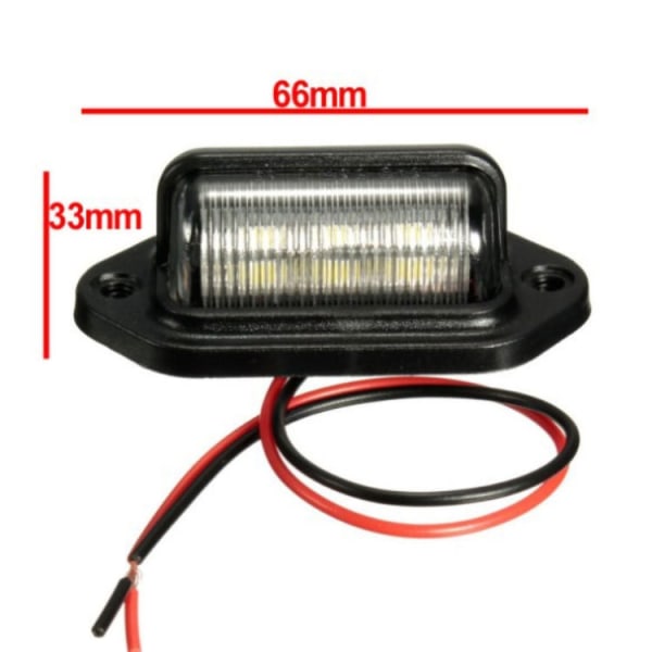 2 kpl LED-kilpien valot vedenpitävä 6 SMD LED-takavalot Lic