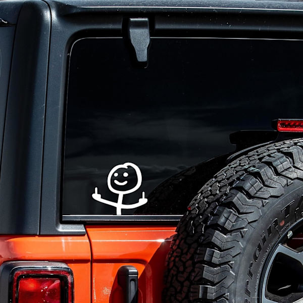 11,4x10,7 cm Mærkat Stor Vinyl Sticker til Biler Lastbiler Vinduer Langfinger