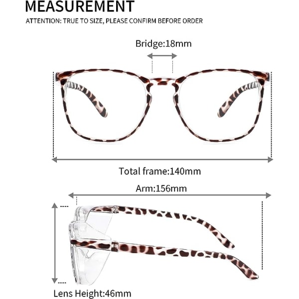 2 Pack Round Clear Scratch Resistant Anti-Fog Safety Glasses