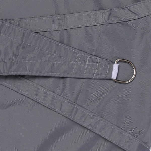 Solsejl, Vandafvisende, 2 x 3 m, Polyester, rektangulær, grå