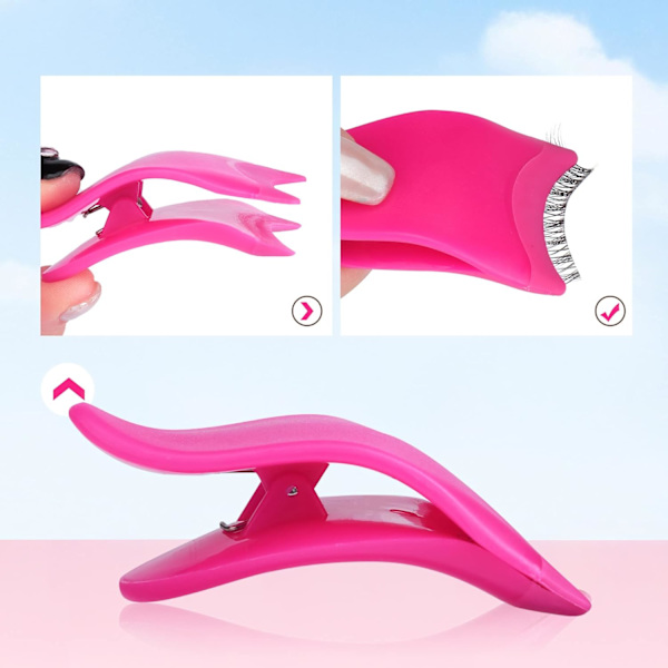 Ripsien Applikaattori Ripset Työkalu Ripset Leikkeet Pinsetit Aloittelijoille Helppo Kiinnittää TekoRipset pink