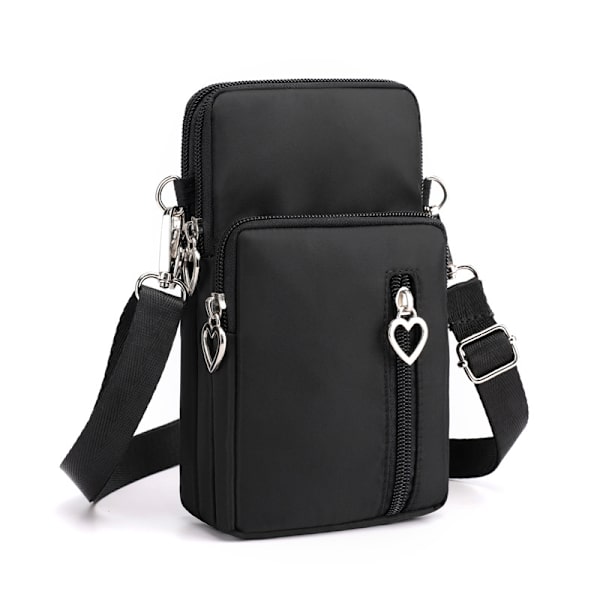 Mobiltelefon crossbody taske Sort