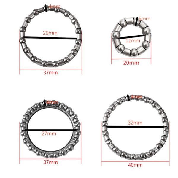2x kulelagerhus i stål til sykkel, 27 mm, 37 mm, 4 mm, universal, styring, gjør-det-selv