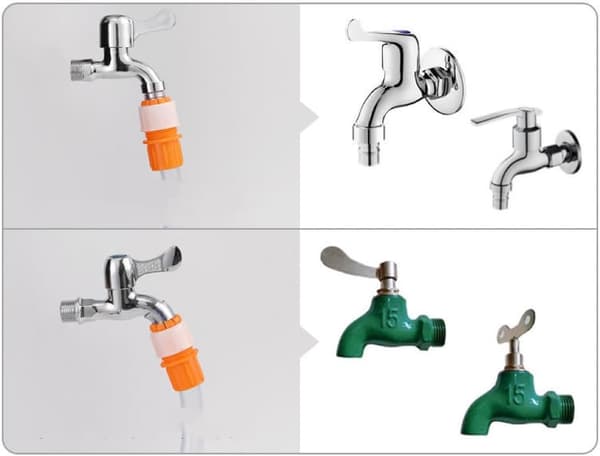 3 stk. Orange Vandforbindelse Universal Hane til Have Slange Rørforbindelse, Mixer Køkken Hane Adapter Vandhane Adapter Slange C