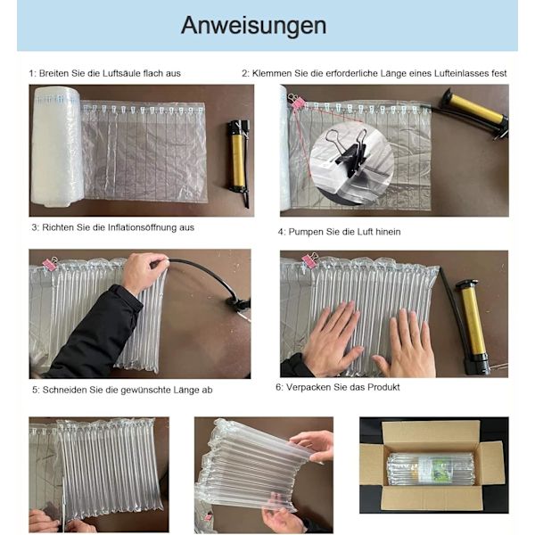 1 stk. Bobleplast 30cm x 50m - Oppustelig pude - Oppustelig til tung pakning og flytning - Stor W