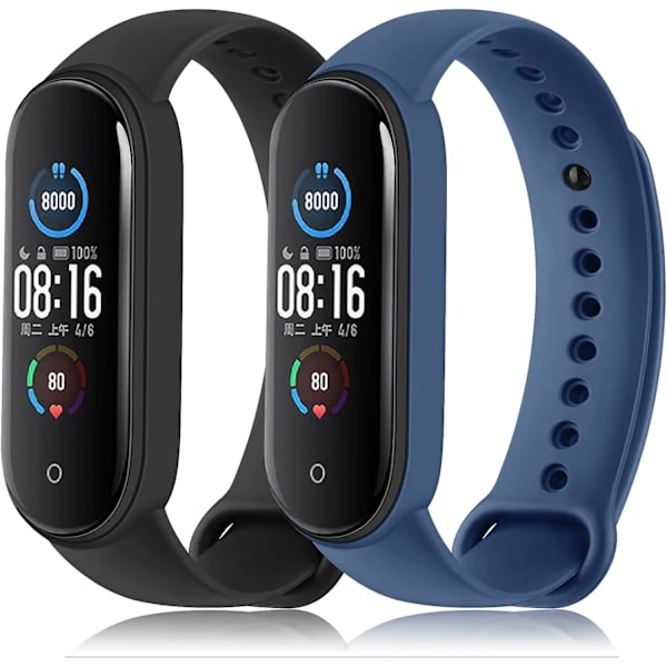 2 stk. M5 Smart Armbånd Blodtryk Mænd Hjertefrekvens Farveskærm