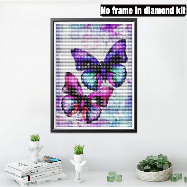 DIY 5D Diamond painting 30x40 cm Couleur Papillon Complet Acce
