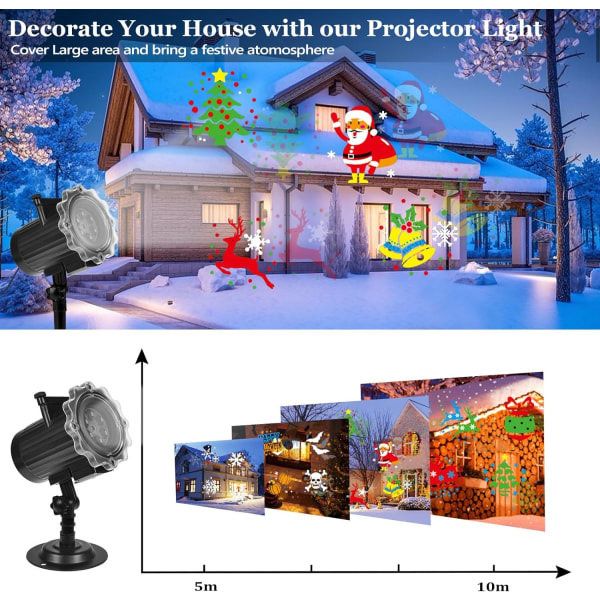 Projektor Jul, LED-projektor Jul Utomhus Halloween