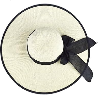 Kvinnor Halm Floppy Hat Bred Brätte Solkepsar Andas Anti UV Stra