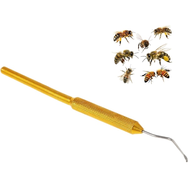 Bierøkter Larveflytter for Dronningoppdrett - Larveflyttingsverktøy for Bierøktere i Rustfritt Stål og Aluminium, Bierøkter Nål for Dronningoppdrett