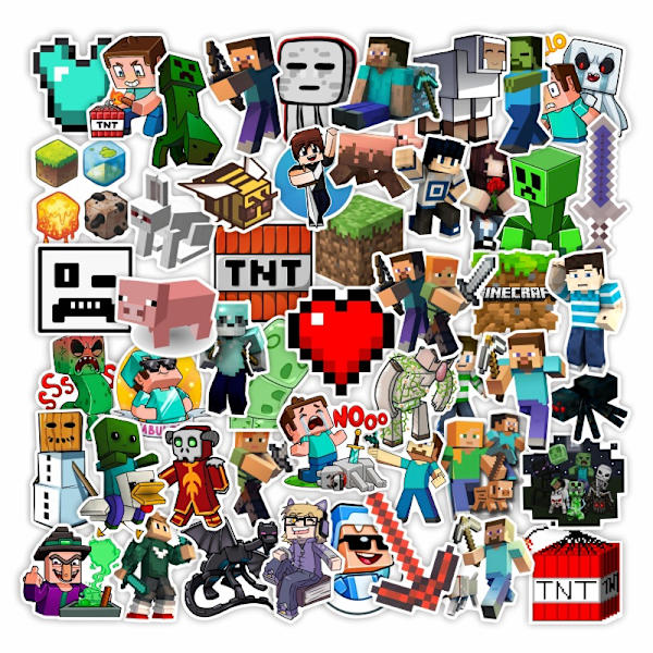 MH-（A）100 kpl Minecraf-t-tarroja Vedenpitävät vinyylitarrat L