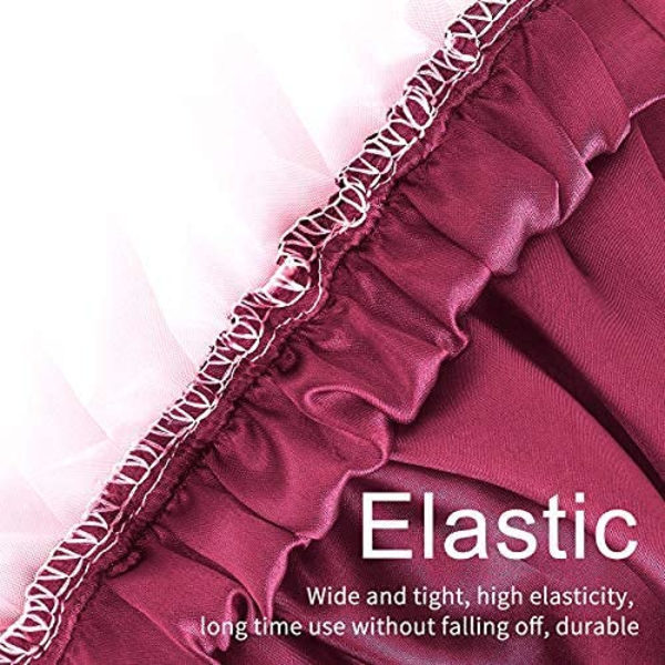1 stk ensfarget polyester oversized dusjhette, sløyfe dobbeltlags gjenbrukbar dusjhette, Wine red