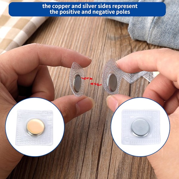3 cm 20 Par Usynlige Magnetiske Sy Magnetiske Tryklåse PVC - Sy Tilbehør til Tøj