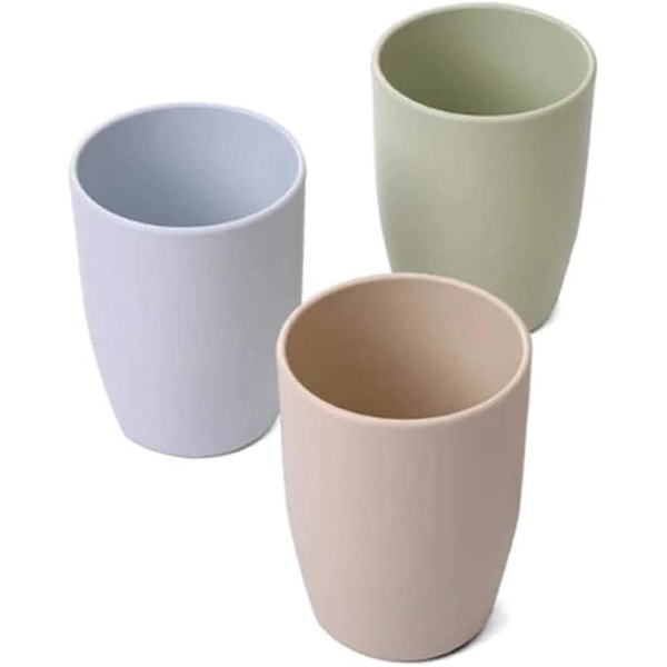 3 kpl kylpyhuoneen mukit hammasharjan pidikkeille, 300 ml hammasharjan pidike, sininen vihreä kahvivärit kylpyhuoneen mukisetti, hammas