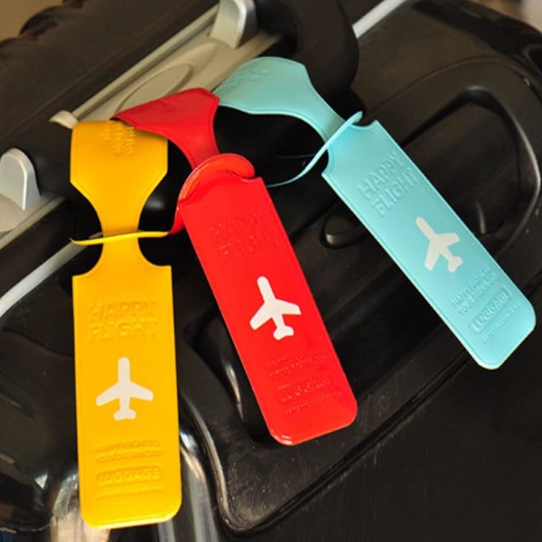 6 styks flykuffertmærker (6 farver-25*4 cm), PVC-bagage Ta