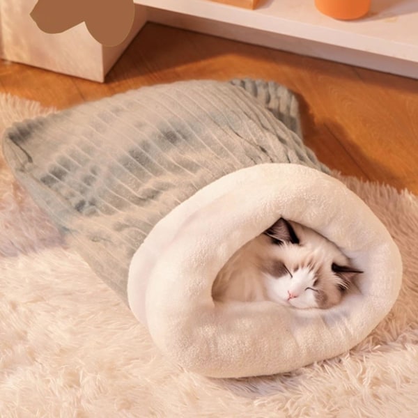 Kattsovsäck, Varm Kattsovplats, Sovtillbehör för Husdjur, Mjuk Kattbädd, Husdjurstillbehör