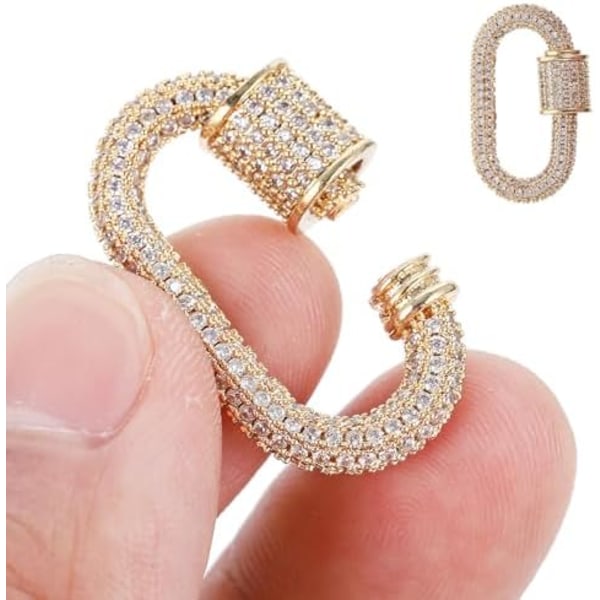 Halskjede Spenne Rhinestone Hummerklo Spenner Metall Smykke Forbedrer Forkorter Kobling Spenne Klipp Lås Ring for DIY Ne