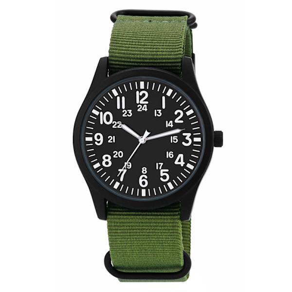 (grøn) Herreur Armbåndsure Vandtæt Analog Design Kronograf Lysende Skive Kalender Mode