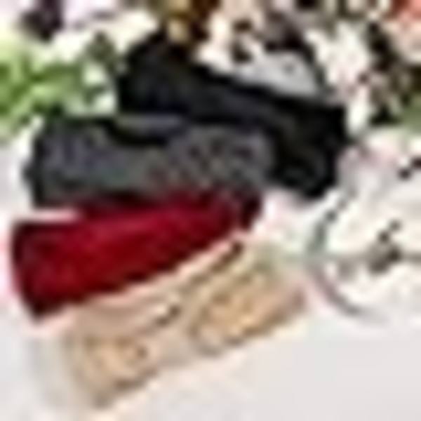 4-pakks Vinterstrikk Hodebånd Twist Cable Hodebånd Fuzzy Fôret Hodebånd Knyttet Heklet Turban Tykk Ørevarmer Elastisk