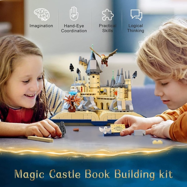 Harry Castle Building Toy, Magic Castle Book Legetøjsbygning Bl