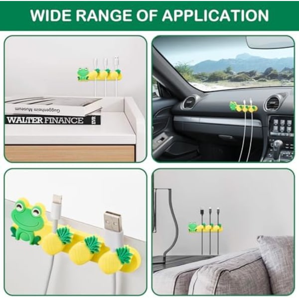 Magnetiska Kabelhållare 1-pack 3 Klipp Multifunktionella för Hem Kontor, Kabelhantering Självhäftande Trådarrangör Under