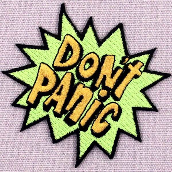 Don't Panic Patch Broderte Applikasjon Stryk På Sy På Emblem