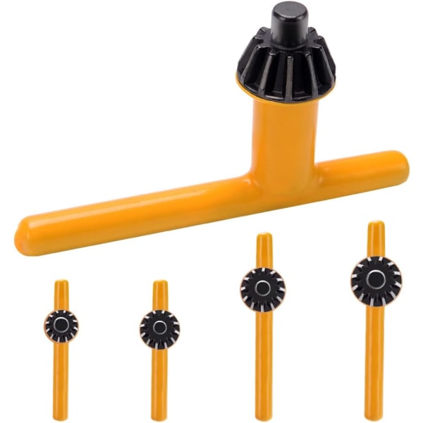 4 stykker borepatronnøgler, borepatronnøgle til elektrisk borespændeværktøj, elektriske borepatronnøgler med