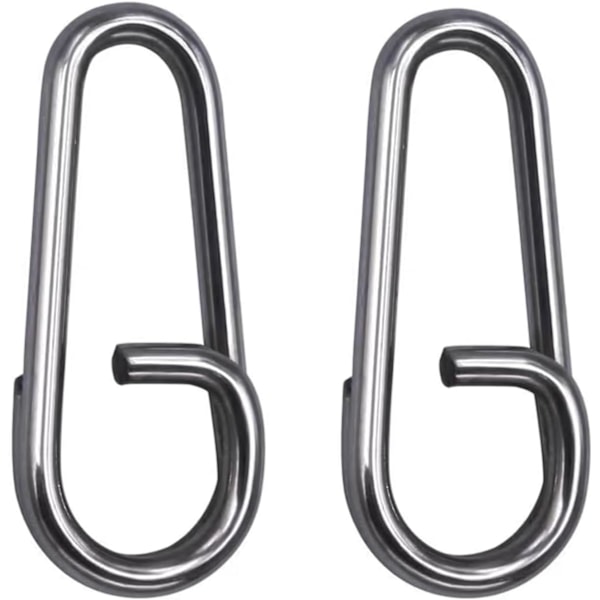 L 50st Vridbara Rostfria Fiskesnaps Sötvatten Höghållfast Snaps Lekande Saltvatten Snabbt Byte Fiskeklämmor Stål Svart Nickel Power 78lbs-153lbs