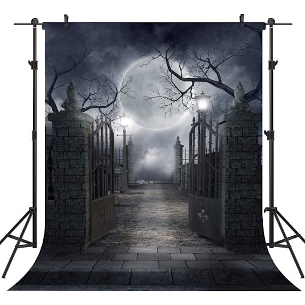 1 st 5X7FT Halloween-tema Bildduk Anpassad Fotobakgrund Bakgrund Studiorekvisita