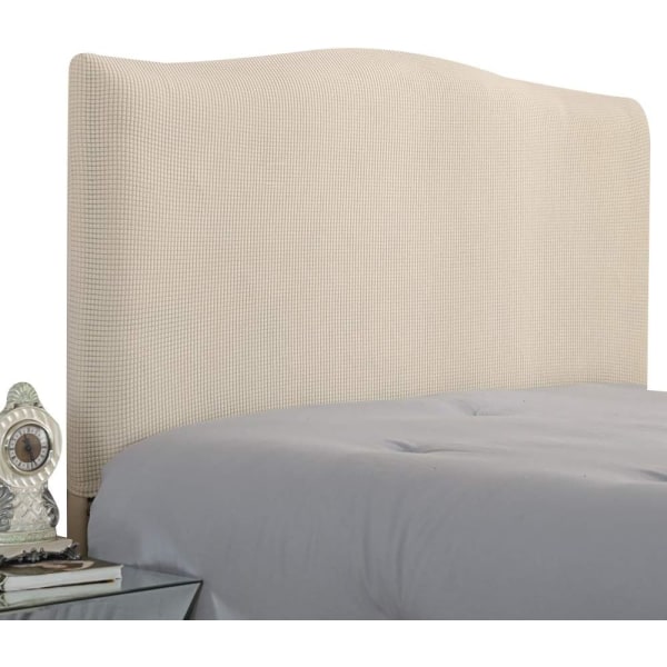 Beige 2M Stretch Hovedgærde Beskytter Cover Solid Dust Cover
