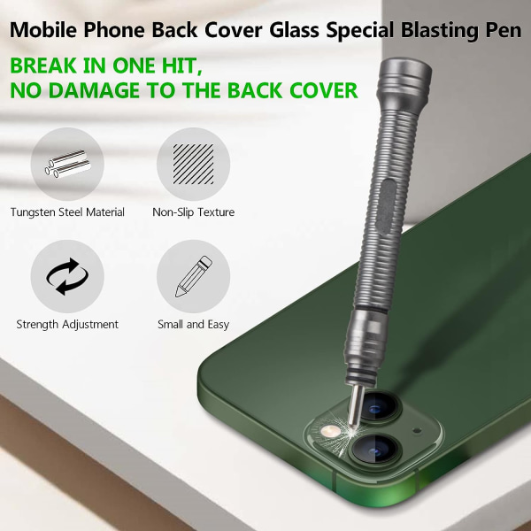 Blasting Pen för iPhone X 11 Pro Telefon Glasbrytare Baksida D