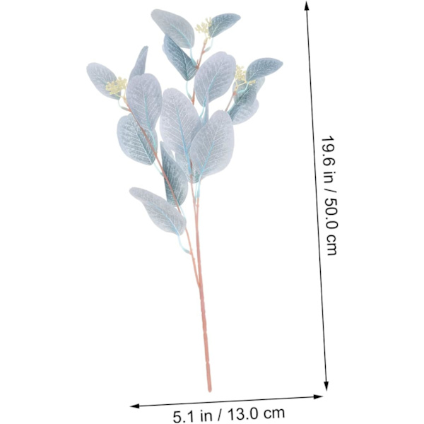 3 stk. kunstige eukalyptusblade falske grene boligindretning ons