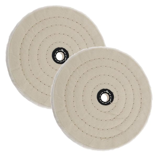 2 kpl 180 mm spiraali-puuvillakiillotuslevyjä akselireiällä pöytähiontakoneille