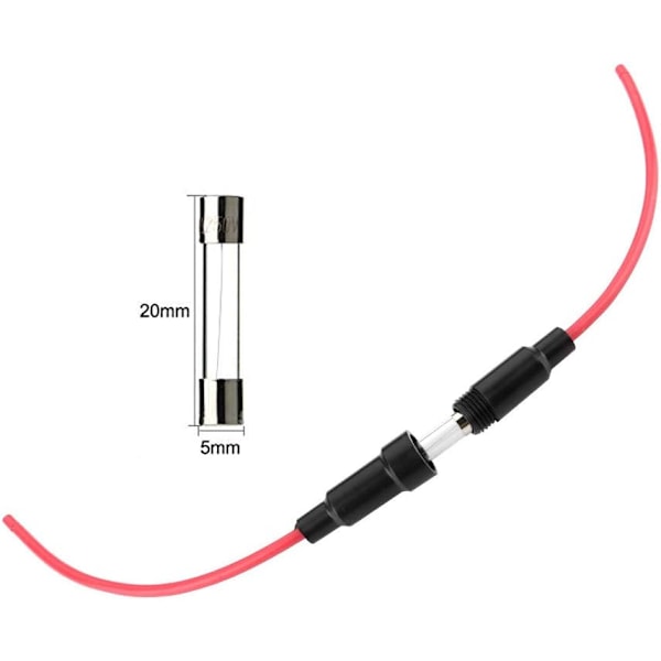 5 x 20 mm AGC Inline Sikringsholdere 32V 20A, Hurtigblæsende Skrue Type