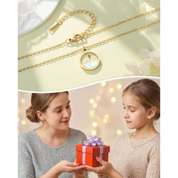Silver/Guld Love Moving Mountains-Senapsfrö Halsband för Kvinnor Flickor, Födelsedag Jul Alla Hjärtans Dag Kristna Je