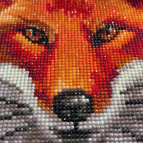 30 x 40 cm DIY 5D Diamantmaleri Ræv C