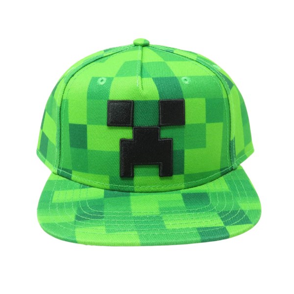 Minecraft- cap pojille (C), Trucker-hattu Creeperillä, lapsi