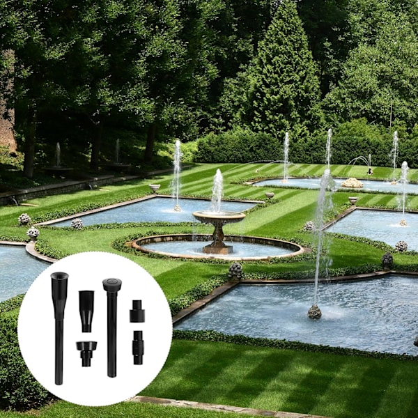 (Svart) 8 st Dammpumpmunstycke-set, Små Fontänmunstycken för Trädgård, Nedsänkbara Pumpar, Damm, Akvarium och Simbassäng