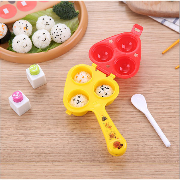 1 Sæt Risbolleform, Opgraderet Risbolle Shaker, Onigiri Risbolleform til Børn, DIY Mini Sushi Maker Form