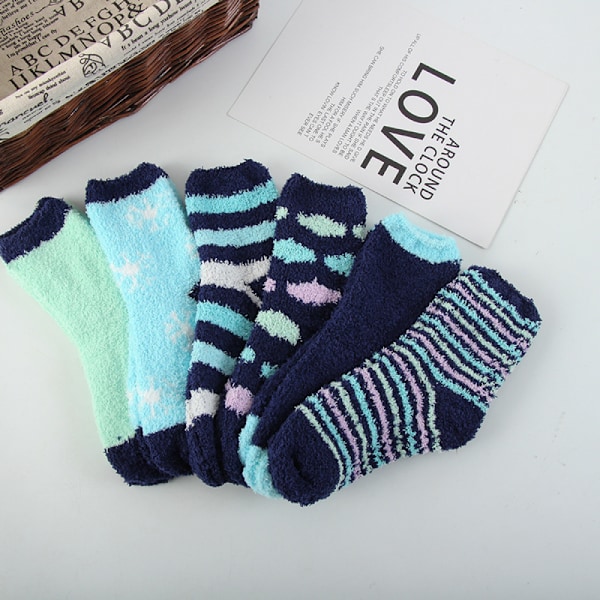 Hemmasockor för sömn, golvsockor, fluffiga sockor för kvinnor - mysiga termiska sockor varma sockor - leopardmönster