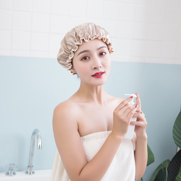 Duschmössa, 4-pack återanvändbara duschmössor för kvinnor med långt