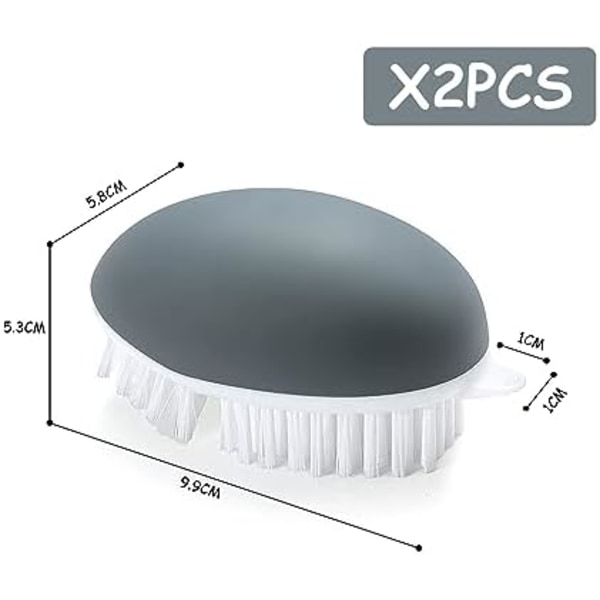 9,9 x 5,8 cm 2 kpl Hedelmä- ja Vihannessuulakeharja Perunaharja Hedelmäharja Sienaharja Keittiöharja Sopii Hankaamiseen
