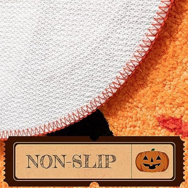 Halloween-kylpyhuoneen sisustus Syksyn kurpitsakylpyhuoneen matot Liukumattomat Hauskat söpöt kylpymatot kylpyhuoneen suihkuun ammeelle Mikrokuitu