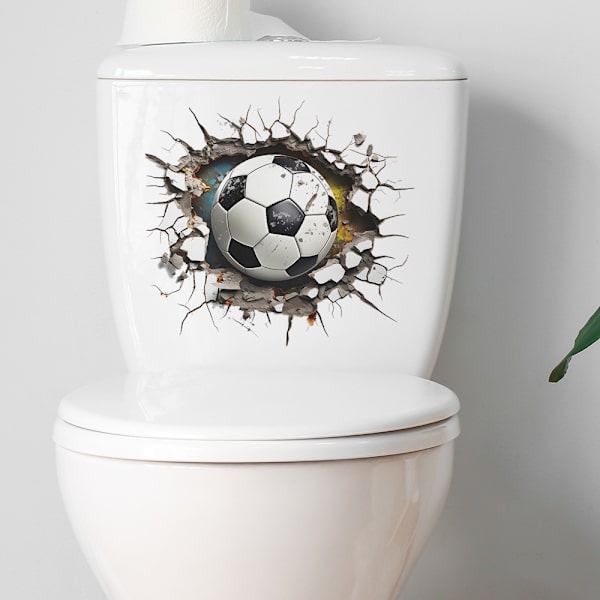 3D Fotboll Dekaler 27x29cm, Fotboll Väggdekaler för Pojkars Sovrum, 3D Väggkonst Vi