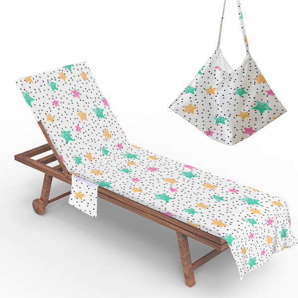 Solstol Strandhåndklæde med Lommer(A), Polka Dot Print, Sommer