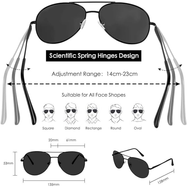 Polariserte solbriller, 1 stk utendørsbriller med UV-beskyttelse, Com