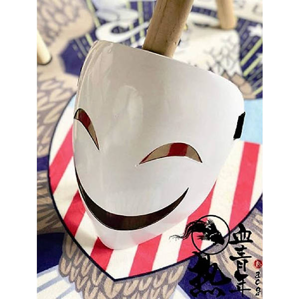 GK-O Anime Bullet Kagetane Hiruko Mask Cosplay Kostym Prop Halloween Mask Vit