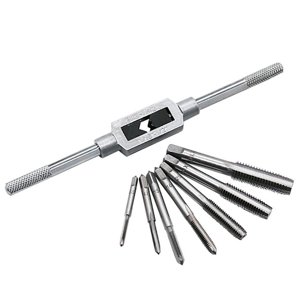 Set med 5 stycken Vänstergängade M3 -M12 Tapnyckel för manuell handtappning