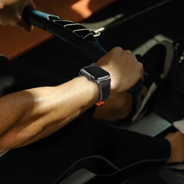 Gris Orange Armband boucle Trail-kompatibel med Apple Watch 3