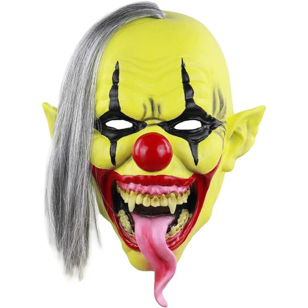 Unisex Halloween skräckmask vuxen kostym clown spöke mask elastiskt band latex mask perfekt för Carn